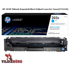 HP 203X Yüksek Kapasiteli Mavi Orijinal LaserJet Toner (CF541X) HP 203X Yüksek Kapasiteli Mavi Orijinal LaserJet Toner (CF541X)