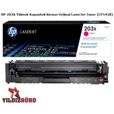 HP 203X Yüksek Kapasiteli Kırmızı Orijinal LaserJet Toner (CF543X)