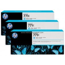 HP 771C Açık Mavi 3'Lü Orijinal Designjet Mürekkep Kartuşu 775 ml (B6Y36A) HP 771C Açık Mavi 3'Lü Orijinal Designjet Mürekkep Kartuşu 775 ml (B6Y36A)