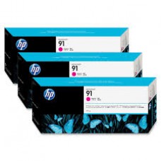 HP 91 Kırmızı 3'Lü Paket Orijinal Designjet Mürekkep Kartuşu 775 ml (C9484A)