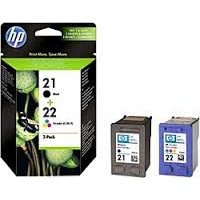 HP 21 Siyah / 22 Renkli 2'Li Paket Orijinal Mürekkep Kartuşları (SD367AE)