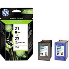 HP 21 Siyah / 22 Renkli 2'Li Paket Orijinal Mürekkep Kartuşları (SD367AE)
