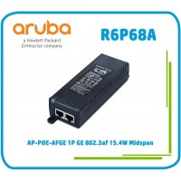HPE Aruba R6P68A 1-Port GbE 802.3af 15.4W Midspan Injector (AP-POE-AFGE)