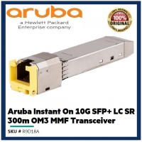 HPE Aruba Instant On 10G SFP+ LC SR 300m OM3 MMF Transceiver (R9D18A)