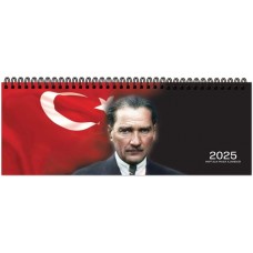 Keskin Color AJ-65 Spiralli Haftalık Masa Ajandası - Atatürk (12x33.5)