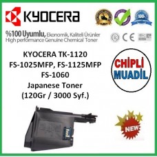 KYOCERA TK-1120 MUADİL Japanese Toner, FS1025MFP, FS1060, FS1125MFP (120Gr/3000 Syf)