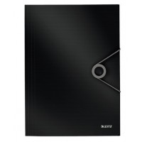 Leitz 4563 Solid İnce Lastikli Dosya Siyah