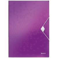 Leitz 45990062 Active WOW İnce Lastikli Dosya Metalik Mor