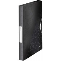 Leitz 46290095 Active WOW Kalın Lastikli Dosya Metalik Siyah