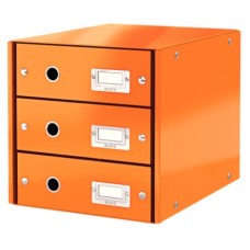 Leitz 6048 WOW C&S 3 Çekmeceli Evrak Rafı Metalik Turuncu