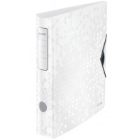 Leitz 1107 Metalik Beyaz PP Active WOW Dar Klasör 180° A4