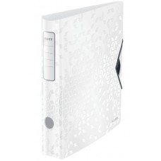 Leitz 1107 Metalik Beyaz PP Active WOW Dar Klasör 180° A4