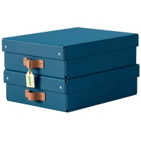 Leitz 61480068 Puro Alçak Kapaklı Saklama Kutusu, 8L, %100 Recycled Karton, 2'Li Paket Mavi Leitz 61480068 Puro Alçak Kapaklı Saklama Kutusu, 8L, %100 Recycled Karton, 2'Li Paket Mavi