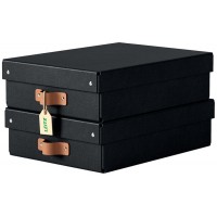 Leitz 61480095 Puro Alçak Kapaklı Saklama Kutusu, 8L, %100 Recycled Karton, 2'Li Paket Siyah Leitz 61480095 Puro Alçak Kapaklı Saklama Kutusu, 8L, %100 Recycled Karton, 2'Li Paket Siyah