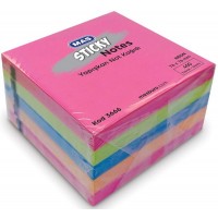 Mas 3666 Yapışkanlı Çıkarılabilir Not Kağıdı, 76 x 76mm , Neon 500 Sayfa 5 Renk