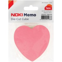 Noki 12356 Memo Die-Cut Cube Not, Kalp Şeklinde, 250 yaprak