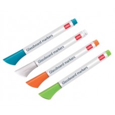 Nobo 1903906 Neon Dry - Erase ~3 mm Cam Yazı Tahtası Kalemleri - Karışık Renkli 4'Lu Set