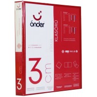 ÖNDER 2003-2 Kırmızı A4 Firma Klasörü 2 Halkalı D Tipi Mekanizmalı 3cm 