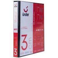 ÖNDER 2003-3 Siyah A4 Firma Klasörü 2 Halkalı D Tipi Mekanizmalı 3cm 