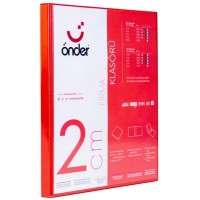 ÖNDER 2012-2 Kırmızı A4 Firma Klasörü 4 Halkalı D Tipi Mekanizmalı 2cm 