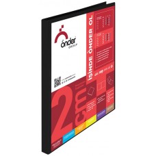 ÖNDER 2012-3 Siyah A4 Firma Klasörü 4 Halkalı D Tipi Mekanizmalı 2cm 