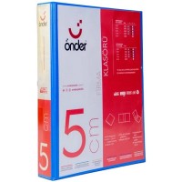 ÖNDER 2015-1 Mavi A4 Firma Klasörü 4 Halkalı D Tipi Mekanizmalı 5cm