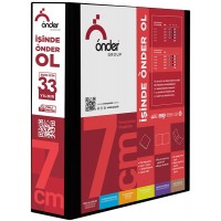 ÖNDER 2017-3 Siyah A4 Firma Klasörü 4 Halkalı D Tipi Mekanizmalı 7cm