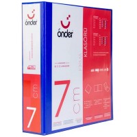 ÖNDER 2017-6 Lacivert A4 Firma Klasörü 4 Halkalı D Tipi Mekanizmalı 7cm