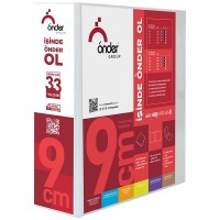 ÖNDER 2019-5 Beyaz A4 Firma Klasörü 4 Halkalı D Tipi Mekanizmalı 9cm