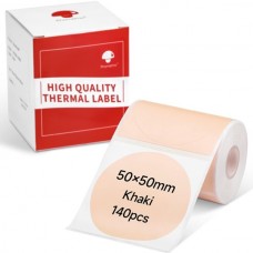 Phomemo XY5050-140KA Haki Yuvarlak Etiket 50x50mm 140 Adet 丨M110, M221, M220, M120, M200, M110S Uyumlu