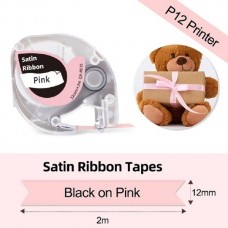 Phomemo Q5-RE31 Saten Pembe Üzerine Siyah (Black on Pink) 12mmx2m丨P12, P12pro ve Dymo LetraTag Uyumlu Phomemo Q5-RE31 Saten Pembe Üzerine Siyah (Black on Pink) 12mmx2m丨P12, P12pro ve Dymo LetraTag Uyumlu