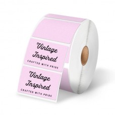 Phomemo SLR-2.25x1.25-1000 Pembe Termal Rulo Etiket (2,25”x1,25") 57x32mm 1000 Adet丨PM241-BT, PM246S, D520BT, PM245-BT, PM249-BT, PM344-WF, PM247-WF için Uyumlu