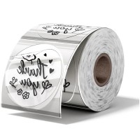 Phomemo SLR-2x2-500-TT Şeffaf Yuvarlak Termal Rulo Etiket 50,8x50,8mm 500 Adet丨PM241-BT, PM246S, D520BT, PM245-BT, PM249-BT, PM344-WF, PM247-WF için Uyumlu