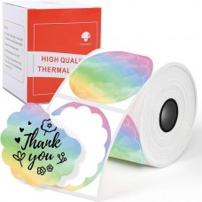 Phomemo XY5050-140TD Degrade Gül Yuvarlak Etiket 50x50mm 140 Adet丨M110, M221, M220, M120, M200, M110S Uyumlu