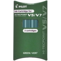 PILOT Hi-Tecpoint V7/V5 Yeşil Kartuşlu Yedeği 3’Lü丨BXS-IC-G-S3