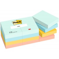 Post-it® 653-12-BEA Süper Yapışkan Notlar, Beachside Renk Koleksiyonu, 38 mm x 51 mm, 100 Sayfa, 12 Renk