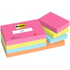 Post-it® 653-12-POP Notlar, Poptimistic Renk Koleksiyonu, 38 mm x 51 mm, 100 Sayfa, 12 Renk