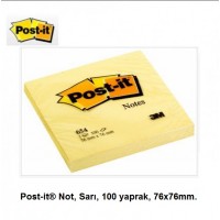 Post-it® 654 Not, Sarı, 100 yaprak, 76x76mm-YENİ KOD