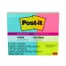 Post-it® 4633-9SS-COS Süper Yapışkan Notlar, Cosmic Renk Koleksiyonu, 3 Çizgili Yapışkanlı Not (101mm X 152mm) + 6 Standart Yapışkanlı Not 76 mm X 76 mm, 9 Renk , 90 Yaprak