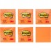 Post-it® 654NO Not, Neon Turuncu, 100 Yaprak, 76x76mm 6'Lı Karton PEFC
