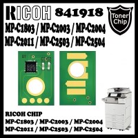 RICOH 841918 Siyah CHİP (Toner için) 15000 Sayfa / MP-C1803, MP-C2003, MP-C2004, MP-C2011, MP-C2503, MP-C2504