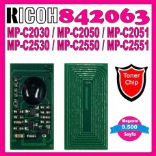RICOH 842063 Kırmızı CHİP (Toner için) 9500 Sayfa (841506) / MP-C2030, MP-C2050, MP-C2051, MP-C2530, MP-C2550, MP-C2551