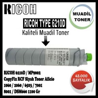 Ricoh Type 6210D Siyah MUADİL CopyFix RCF Toner 1100 Gr. / 842116, 885098, 885274, 480-0089, DT50, MP9002, Aficio 1060-2060-6503-7001-8001 DSM660