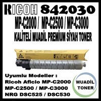 RICOH 842030 Siyah Muadil Premium Toner 22500 Sayfa / MP-C2000, MP-C2500, MP-C3000