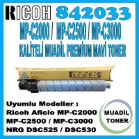 RICOH 842033 Mavi Muadil Premium Toner 16000 Sayfa / MP-C2000, MP-C2500, MP-C3000