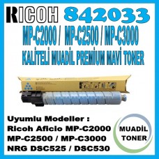 RICOH 842033 Mavi Muadil Premium Toner 16000 Sayfa / MP-C2000, MP-C2500, MP-C3000