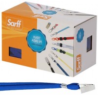 SARFF 15311204 Metal Klipsli Kart Askı İpi Mavi 50'Li 