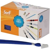 SARFF 15311205 Metal Klipsli Kart Askı İpi Lacivert 50'Li 