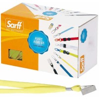 SARFF 15311211 Metal Klipsli Kart Askı İpi Sarı 50'Li 