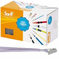 SARFF 15311212 Metal Klipsli Kart Askı İpi Gri 50'Li 